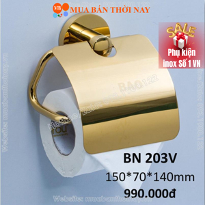 Treo giấy vệ sinh mạ vàng BAO BN 203V