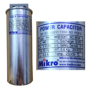 Tụ bù khô Mikro MKC-445050KT Tụ bù 3P 5Kvar