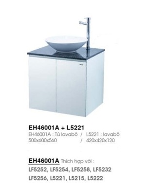 Tủ chậu lavabo treo tường Caesar EH46001A