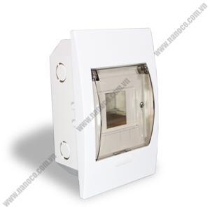 Tủ điện mặt nhựa đế kim loại Nanoco NDP104