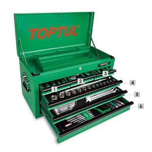 Tủ đồ nghề 6 ngăn 120 chi tiết Toptul GCBZ120A