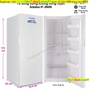 Tủ đông Alaska 1 cánh 390 lít IF-390N