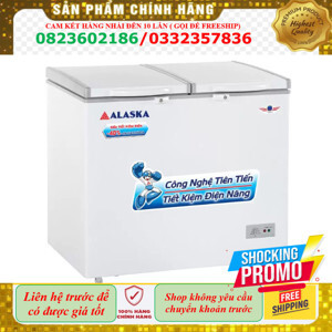 Tủ đông Alaska inverter 2 ngăn 550 lít BCD5567N