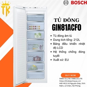 Tủ đông Bosch 1 cánh 212 lít GIN81ACF0