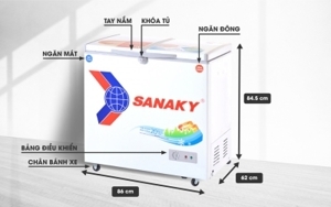 Tủ đông Sanaky 2 ngăn 220 lít VH-2299W1