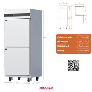 Tủ đông mát Đức Minh 2 cánh 600 lít DMDQ.2I600