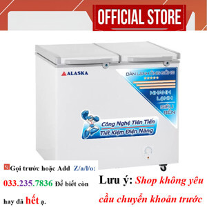 Tủ đông Alaska 2 ngăn 250 lít FCA-2600C