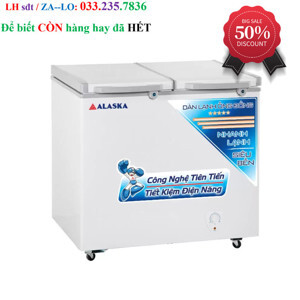 Tủ đông Alaska 2 ngăn 250 lít FCA-2600C