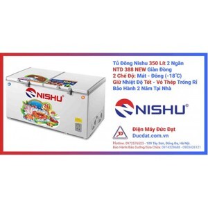 Tủ đông Nishu 2 ngăn 300 lít NTD-388