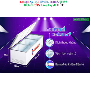 Tủ đông Sanaky 1 ngăn 1700 lít VH-1799HY3