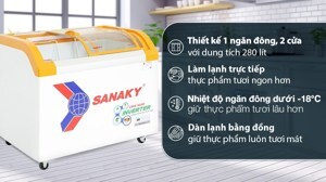 Tủ đông Sanaky inverter 1 ngăn 280 lít VH-3899K3B