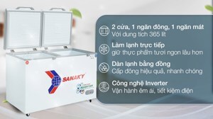 Tủ đông Sanaky inverter 2 ngăn 560 lít VH-5699W3