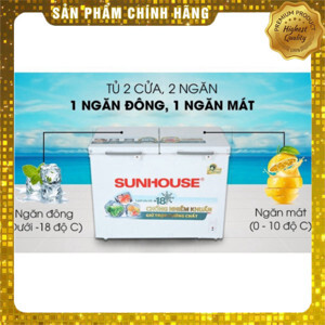 Tủ đông Sunhouse 2 ngăn 225 lít SHR-F2272W2