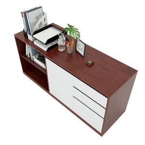 Tủ hồ sơ 160x45x63cm gỗ cao su 3 ngăn THS68017