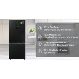 Tủ lạnh Aqua Inverter 260 lít AQR-B299MA(FB)