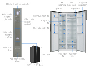 Tủ lạnh Beko Inverter 646 lít GNO62251GBVN