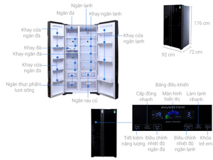 Tủ lạnh Hitachi Inverter 589 lít R-S700PGV2