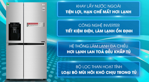 Tủ lạnh LG Inverter 601 lít GR-D247JDS