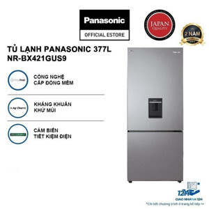 Tủ lạnh Panasonic 2 cánh Inverter 377 lít NR-BX421GUS9