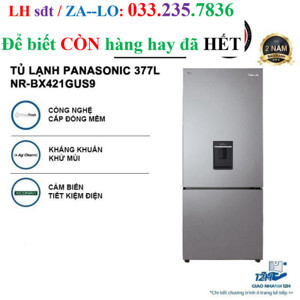 Tủ lạnh Panasonic 2 cánh Inverter 377 lít NR-BX421GUS9