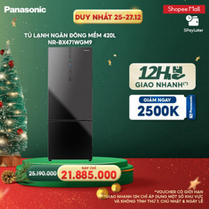 Tủ lạnh Panasonic 2 cánh Inverter 420 lít NR-BX471WGM9