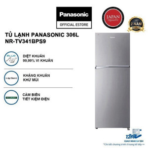 Tủ lạnh Panasonic 2 cánh Inverter 306 lít NR-TV341BPS9