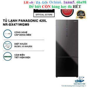 Tủ lạnh Panasonic 2 cánh Inverter 420 lít NR-BX471WGM9