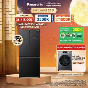 Tủ lạnh Panasonic Inverter 495 lít NR-CW530HVK9