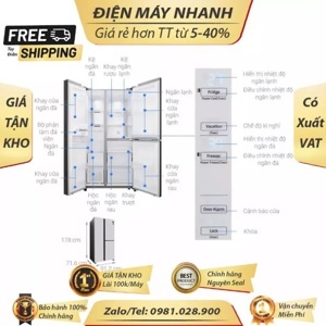 Tủ lạnh Samsung Inverter 634 lít RS63R5571SL/SV
