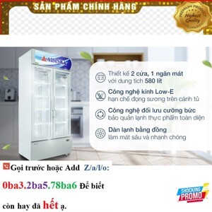 Tủ mát Alaska 2 cánh 700 lít SL-7C