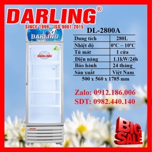 Tủ mát Darling 1 cánh 280 lít DL-2800A (DL-2800 A)