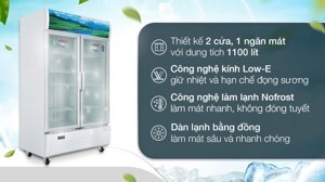 Tủ mát Sanaky 2 cánh 1200 lít VH 1209HP