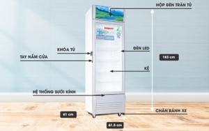 Tủ mát Sanaky Inverter 1 cánh 290 lít VH-358K3L