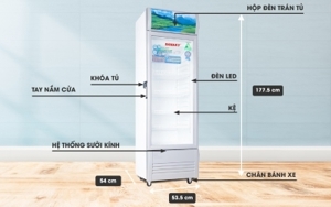 Tủ mát Sanaky Inverter 1 cánh 200 lít VH-258K3L