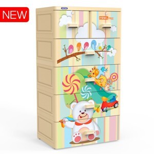 Tủ Mina L gấu 5 tầng