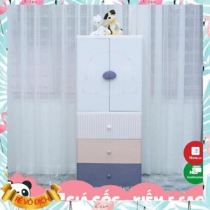 Tủ nhựa cho bé Kub 4 tầng đựng quần áo trẻ em
