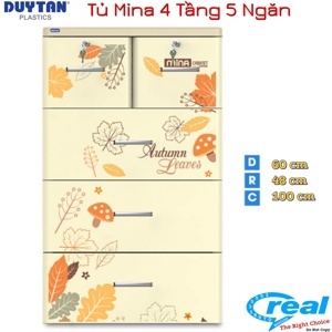 Tủ nhựa Mina Duy Tân 4 tầng 5 ngăn