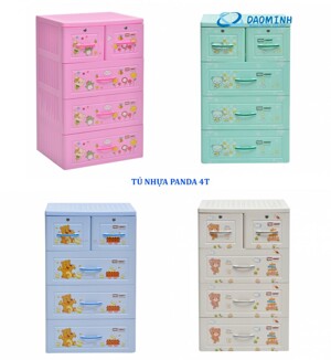 Tủ nhựa Song Long Panda 4 tầng, 5 ngăn
