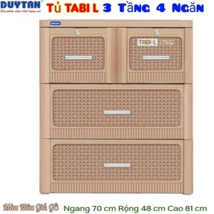 Tủ nhựa Tabi Duy Tân 3 tầng cho bé