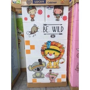 Tủ nhựa Việt Nhật Lucky, 5 tầng 6 ngăn