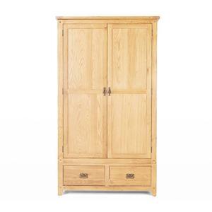 Tủ quần áo Rustic 2 cánh gỗ sồi 1m2