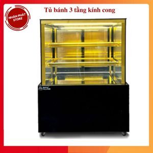 Tủ trưng bày bánh kem 3 tầng 0.9m (có sưởi kính 4 mặt) Snow Village GB-250-4L.Z
