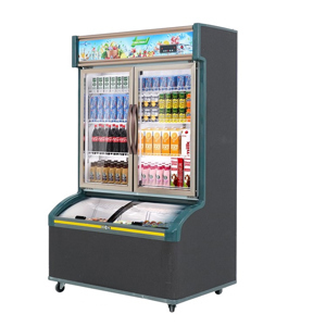 Tủ trưng bày thực phẩm trên mát-dưới đông 2 cửa (có sưởi kính ngăn trên) Snow Village LCD-1198
