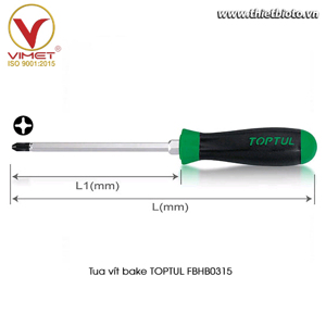 Tua vít bake PH3x150mm Toptul FBHB0315