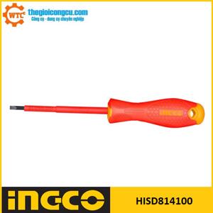 Tua vít dẹp cách điện Ingco HISD814100