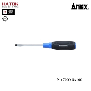Tua vít dẹp cán cao su Anex No.7000-6x100