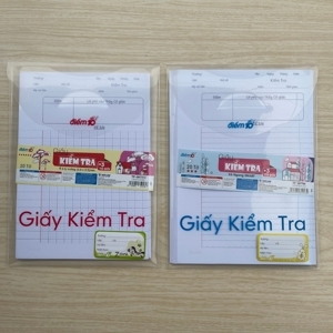 Túi 20 tờ đôi giấy kiểm tra Thiên Long Điểm 10 TP-GKT012 - 4 ô ly vuông