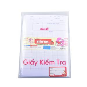 Túi 20 tờ đôi giấy kiểm tra Thiên Long Điểm 10 TP-GKT012 - 4 ô ly vuông