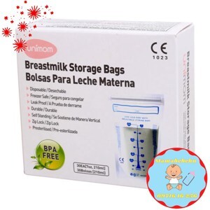 Túi đựng sữa mẹ Unimom UM870169 - 210ml, không có BPA