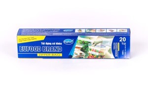 Túi đựng thực phẩm có khóa Eufood Brand Zipper Bag - 20 túi